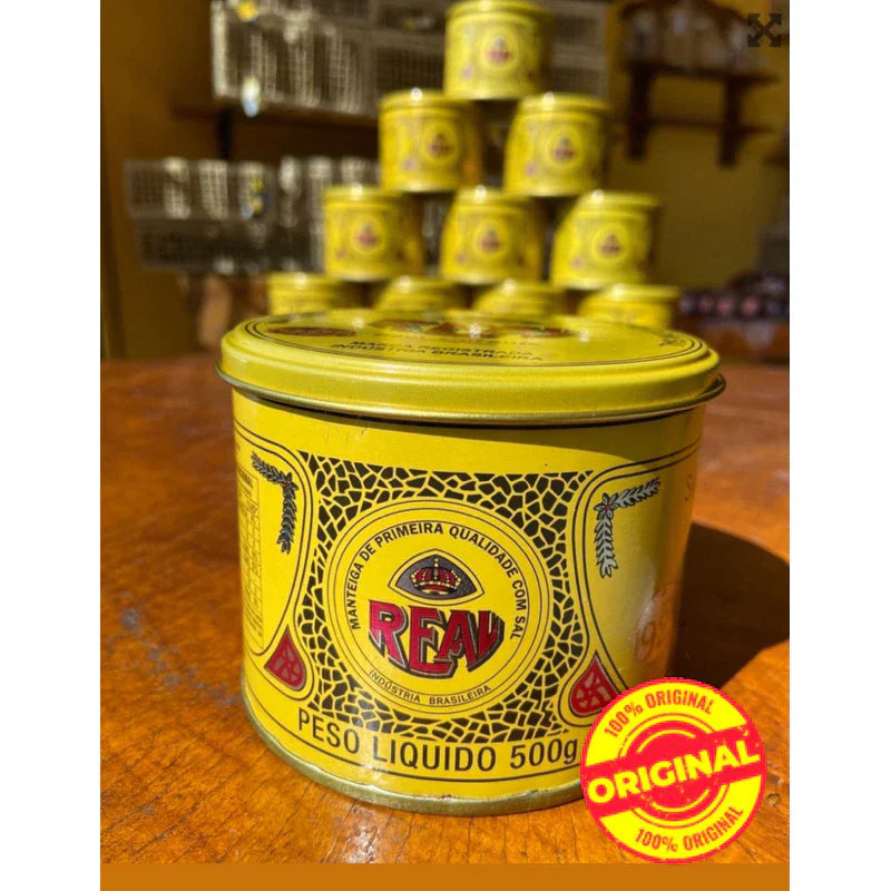 Manteiga Real Com Sal - A verdadeira manteiga - Lata 500g